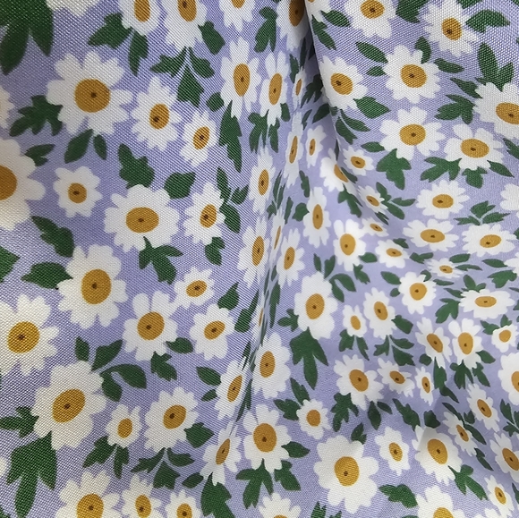 NEW Boho Floral Ruched Midi Summer Dress Cornflower Blue Yellow White Daisy - Picture 6 of 8